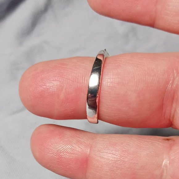 Vintage 90s Sterling Silver Smoky Quartz CZ Cocktail Ring Size 7.5 - Picture 6 of 16